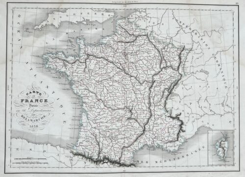 1838 Map of France